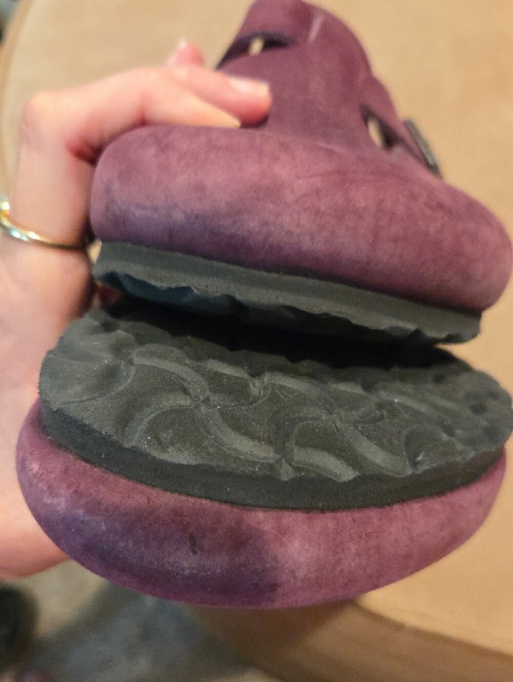 Birkenstock Purple Suede Clogs Size 39 - Picture 11 of 11